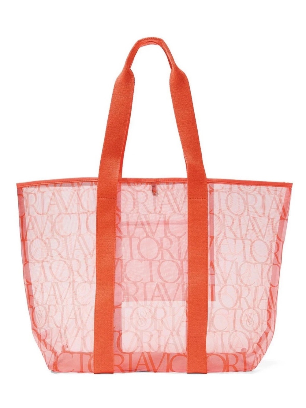 Victoria's Secret Coral Mesh Logo Tote